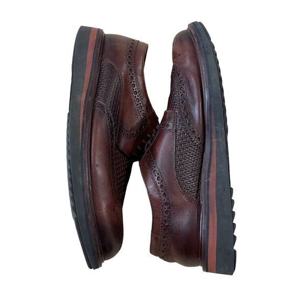 Belvedere Luis Mens Wingtip Dress Shoes Brown Leather Size 11 M Made In Brazil - Picture 7 of 8